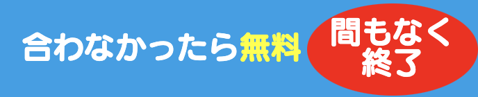 合わなかったら無料２