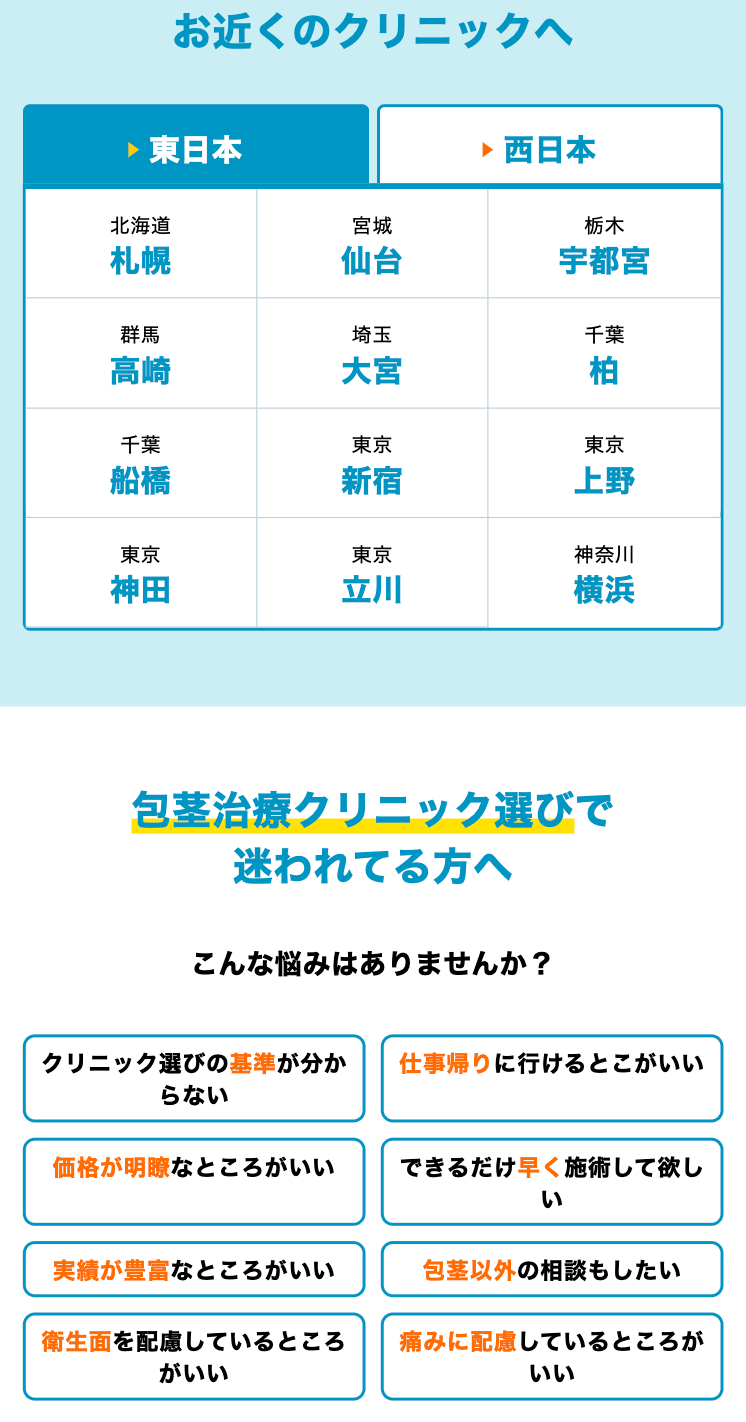 お近くのクリニックへ